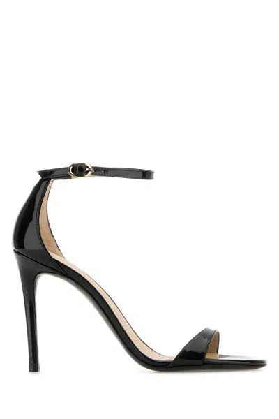 Stuart Weitzman Nudist Patent Leather Stiletto Platform Sandals