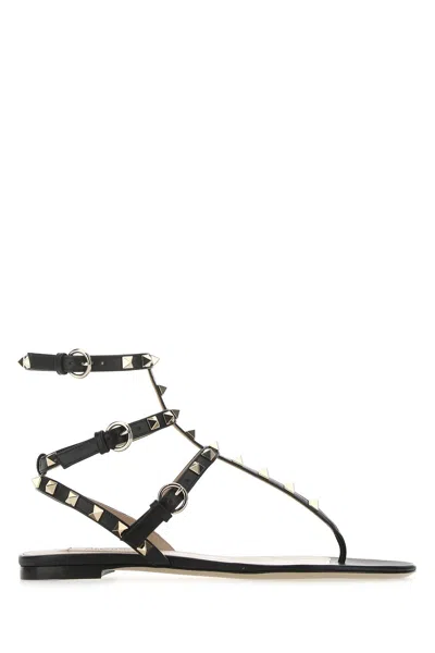 Valentino Rockstud Calfskin Flat Flip-flop Sandal