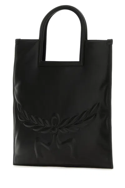 Mcm Nappa Leather Shopping Bag With Laurel Motif