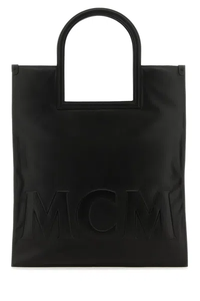 Mcm Nappa Leather Shopping Bag With Laurel Motif