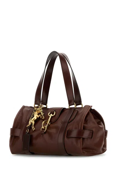 Chloé Brown Leather Kerala 25 Shopping Bag