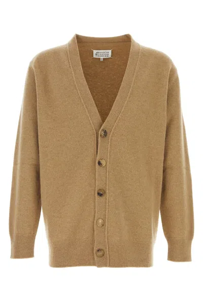 Maison Margiela Melange Cappuccino Wool Blend Cardigan