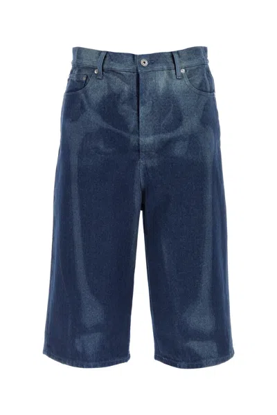 Off-white Skeleton Denim Bermuda Shorts