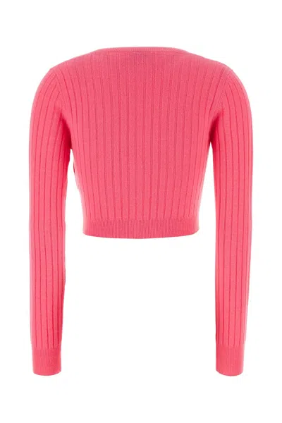 Off-white Off White Fuchsia Wool Blend Cardigan