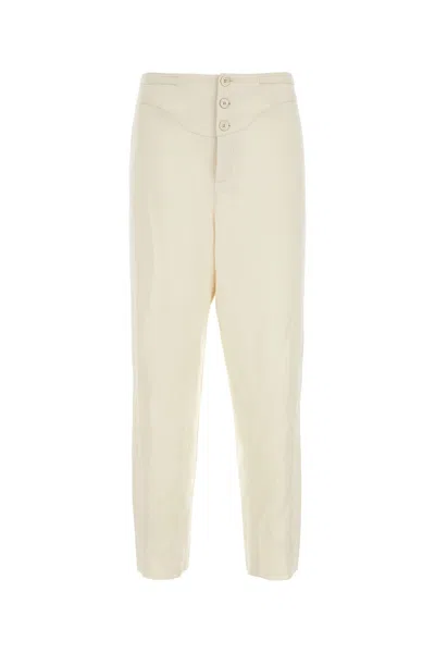 Saint Laurent Tailored High Waist Satin Trousers