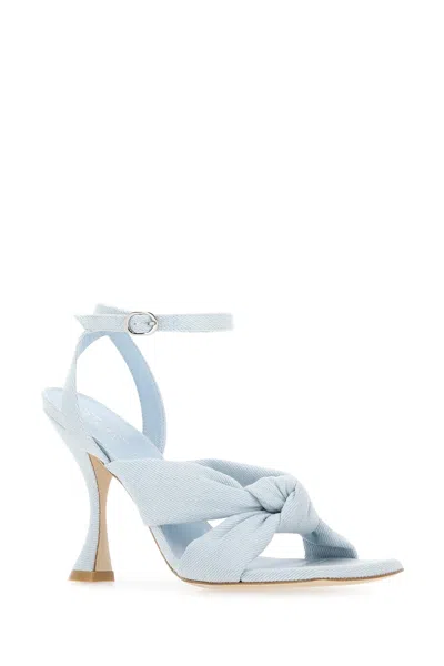 Stuart Weitzman Light Blue Denim Playa Heels