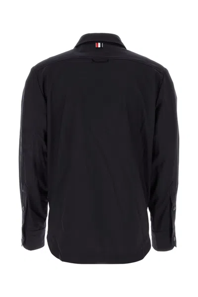 Thom Browne Herringbone Wool Blend Overshirt