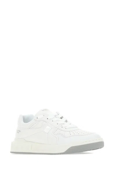 Valentino Leather Sneakers With Iconic Stud