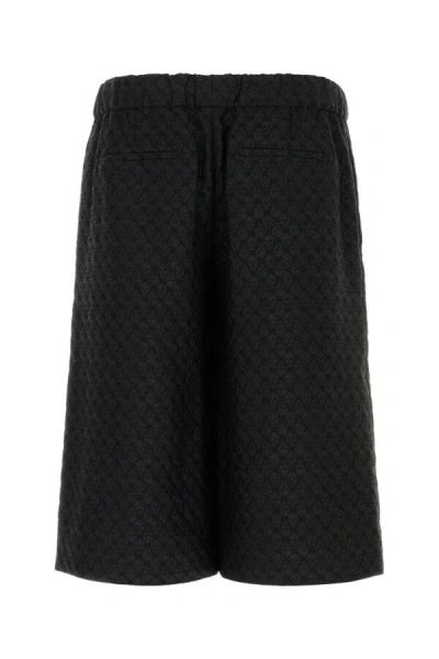 Alexander Mcqueen Skull Jacquard Pattern Shorts In Black