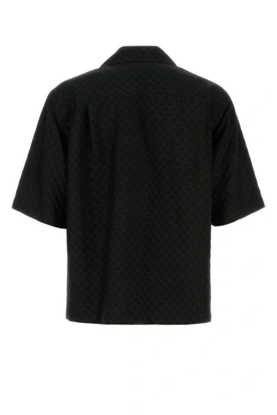 Alexander Mcqueen Camp Collar Hawaiian Black Viscose Shirt In Black