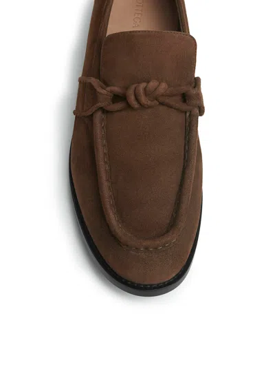Bottega Veneta Brown Suede Astaire Loafers In Brown