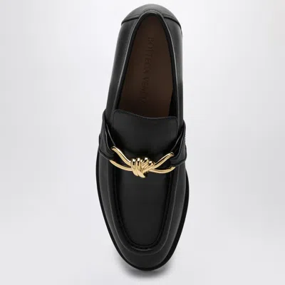 Bottega Veneta Astaire Metallic Knot Leather Loafers In Black
