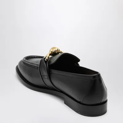 Bottega Veneta Astaire Metallic Knot Leather Loafers In Black