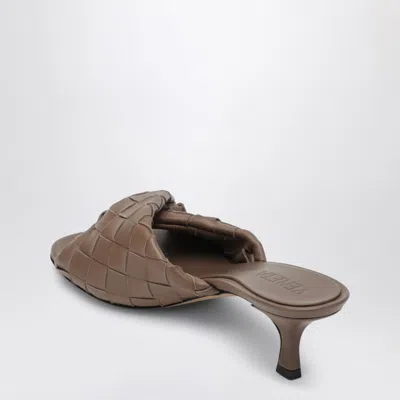 Bottega Veneta Mud Nappa Leather Blink Flat Sandals In Brown