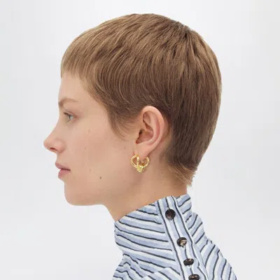 Bottega Veneta Women Gold-plated Sterling Silver Knot Earrings In Gold
