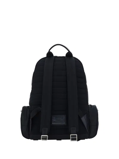 Dolce & Gabbana Logo-print Black Backpack With Functional Design In Black