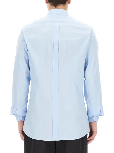 Dolce & Gabbana Long-sleeved Slim Shirt In Blue