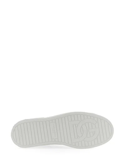 Dolce & Gabbana Portofino Light White Sneakers With Logo Patch On The Tongue And Tonal Logo Lettering On The Heel In In White