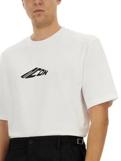 Dsquared2 Loose Fit T-shirt In White