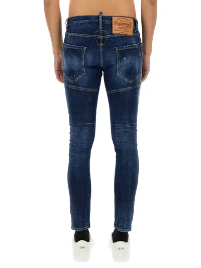Dsquared2 Dsquared Men "perfect Clean Wash Tidy Biker" Jeans In Blue