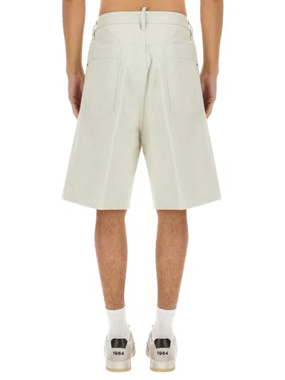Dsquared2 Dsquared Men Denim Bermuda Shorts In Cream