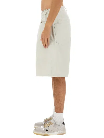 Dsquared2 Dsquared Men Denim Bermuda Shorts In Cream