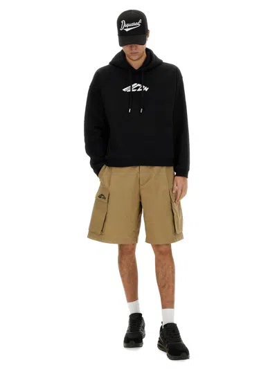 Dsquared2 Relax Fit Hoodie In Black