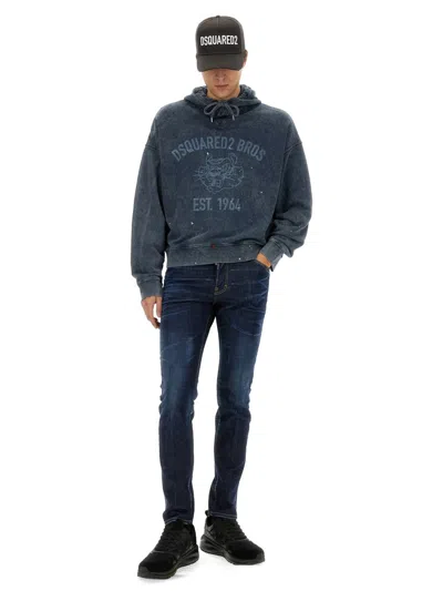 Dsquared2 Cypro Hoodie In Blue
