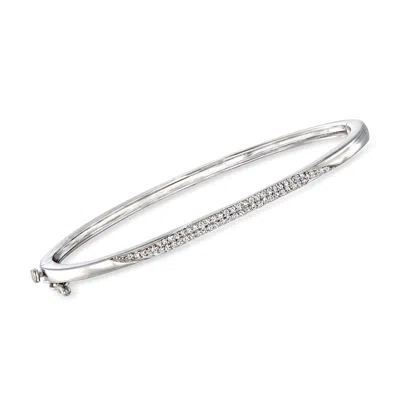 Ross-simons Diamond Bangle Bracelet In Sterling Silver In Multi