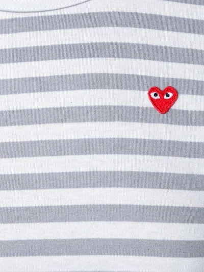 Shop Comme Des Garçons Play Mini Heart Striped T-shirt