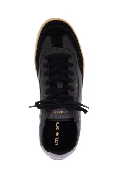 Axel Arigato Black Low Sneakers In Eco-friendly Leather And Suede With Beige Sole
