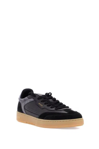 Axel Arigato Black Low Sneakers In Eco-friendly Leather And Suede With Beige Sole