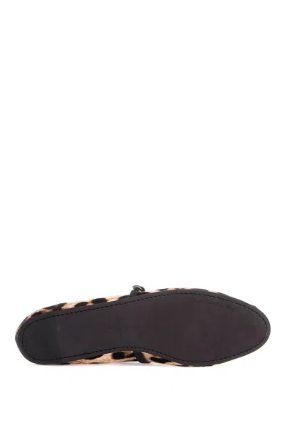 Shop Dolce & Gabbana Multicolor Ballerinas In Cotton And Viscose With Leopard Print