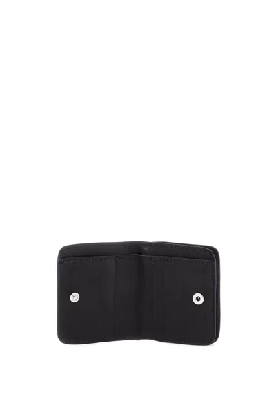 GUIDI GUIDI BLACK KANGAROO LEATHER WALLET FOR MEN WITH SNAP CLOSURE AND COMPARTMENTS 