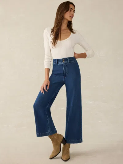 Faherty Stretch Terry Harbor Ankle Pants In Creekstone Wash