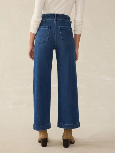 Faherty Stretch Terry Harbor Ankle Pants In Creekstone Wash