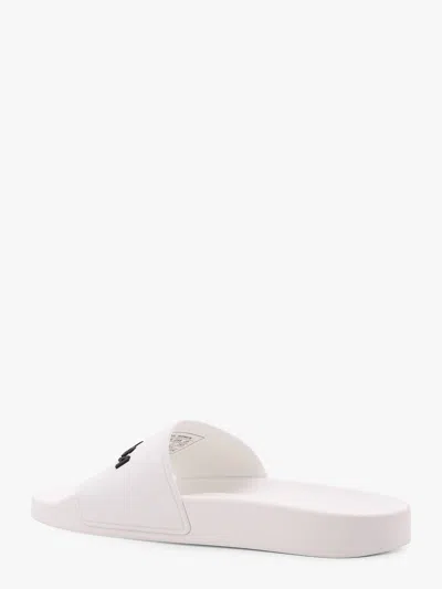 Balenciaga Pool Logo-embossed Rubber Slides In White