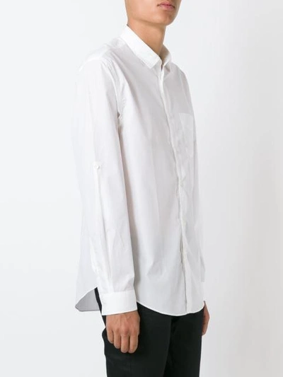 Shop John Varvatos Colour Block Shirt In White