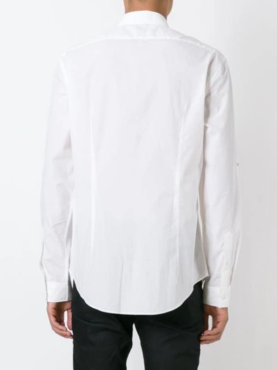 Shop John Varvatos Colour Block Shirt In White