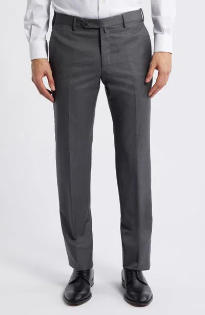 Zanella Men's Parker New Basic Wool Pants In Medium Grey