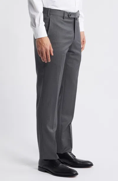 Zanella Men's Parker New Basic Wool Pants In Medium Grey