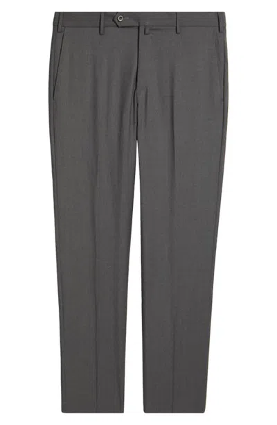 Zanella Men's Parker New Basic Wool Pants In Medium Grey