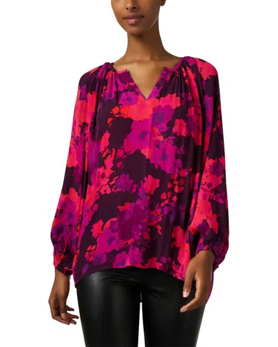 Megan Park Rosetta Floral Print Shirt In Pink