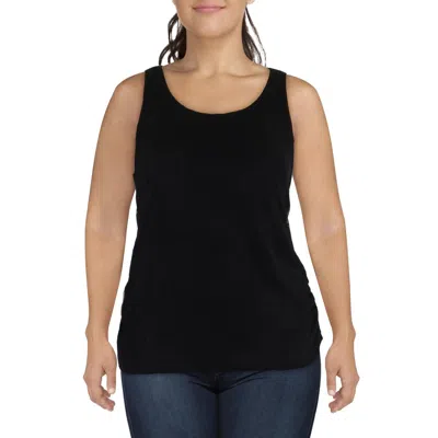 Coin 1804 Plus Womens Lace Layered Pullover Top In Black