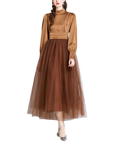 Dza Maxi Dress In Brown