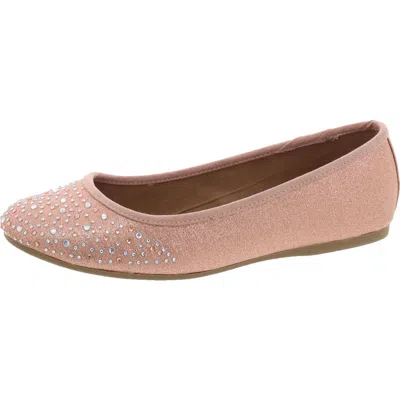 Style & Co Angelynn Womens Metallic Embellished Ballet Flats In Pink