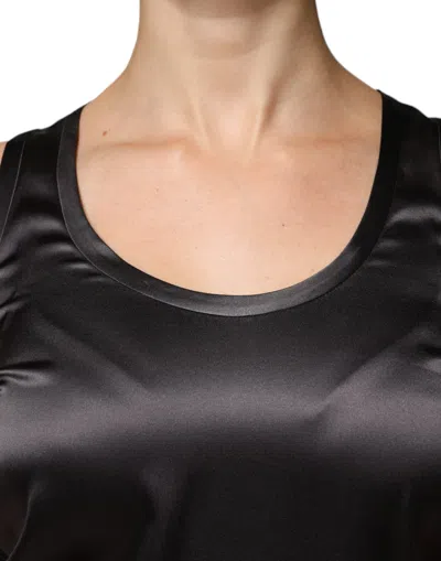 Pre-owned Brunello Cucinelli Black Silk Blend Sleeveless Tank Women's Top ()