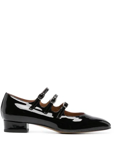 Carel Paris Timeless Mary Jane With Adjustable Straps And Low Heel In Black