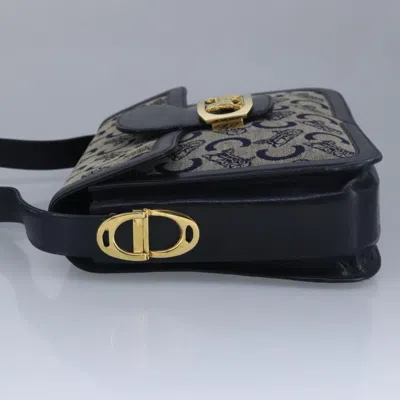 Pre-owned Celine Céline Carriage Navy Canvas Shoulder Bag ()