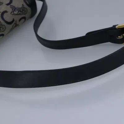 Pre-owned Celine Céline Carriage Navy Canvas Shoulder Bag ()